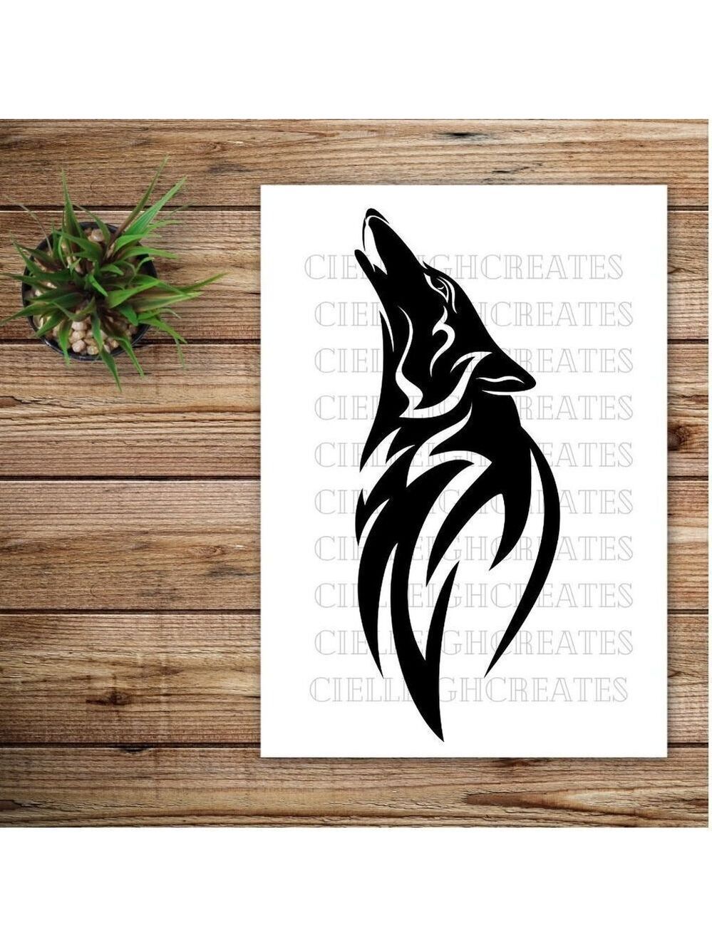 *2 for $20* Wolf Howling Vinyl decal sticker Handcrafted
